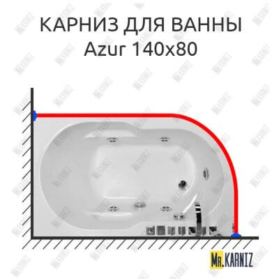 Карниз для ванны Royal Bath AZUR 140 Усиленный 25 мм MrKARNIZ