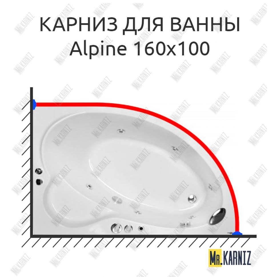 Карниз для ванны Royal Bath ALPINE 160 Усиленный 25 мм MrKARNIZ Карниз для ванны Royal Bath ALPINE 160 Усиленный 25 мм MrKARNIZ