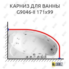 Карниз для ванны Gemy G9046-II Усиленный 25 мм MrKARNIZ